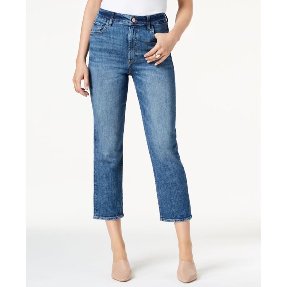 M1858 Mia High Rise Cropped Straight Leg Jeans